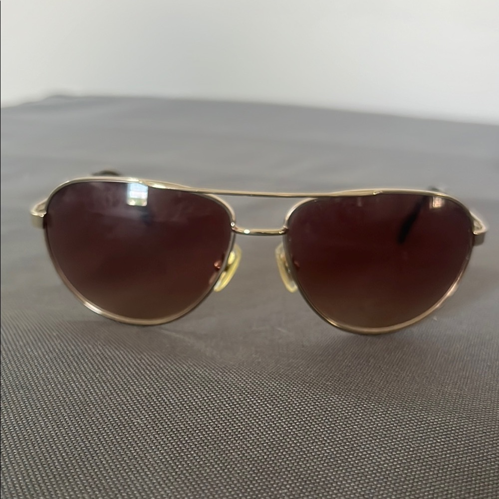 Coach Gold Frame Sunglasses with Brown Lenses